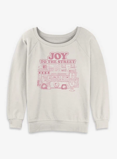 Sesame Street Joy To The Womens Slouchy Sweatshirt