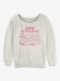 Sesame Street Joy To The Womens Slouchy Sweatshirt