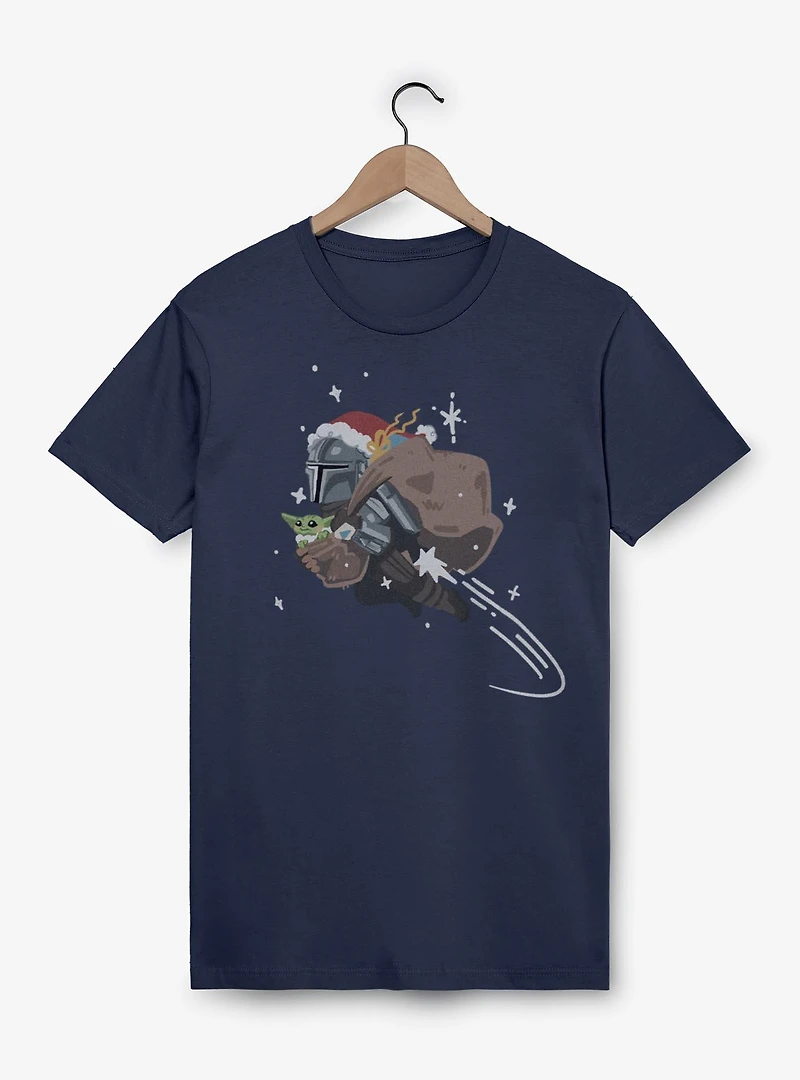 Star Wars The Mandalorian Santa With Grogu T-Shirt
