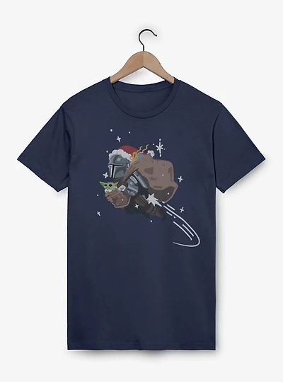 Star Wars The Mandalorian Santa With Grogu T-Shirt