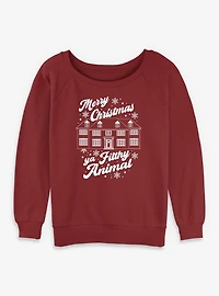 Home Alone Merry Christmas Ya Filthy Animal Womens Slouchy Sweatshirt