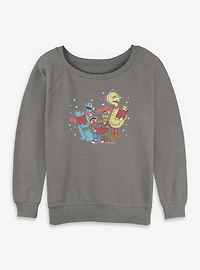 Sesame Street Christmas Carols Womens Slouchy Sweatshirt
