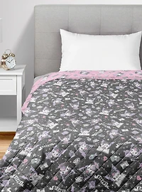 Kuromi Fortune Teller Quilted Throw Blanket