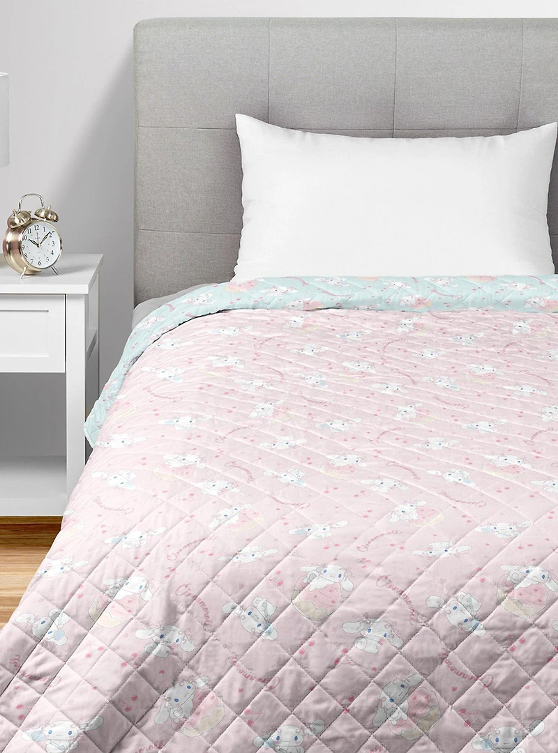 Cinnamoroll Cherry Cupcake Quilted Throw Blanket