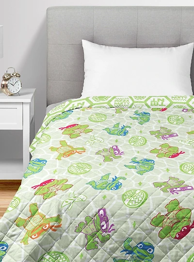 Teenage Mutant Ninja Turtles Pizza Party Quilted Throw Blanket