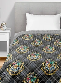 Harry Potter Preppy Hogwarts Quilted Throw Blanket
