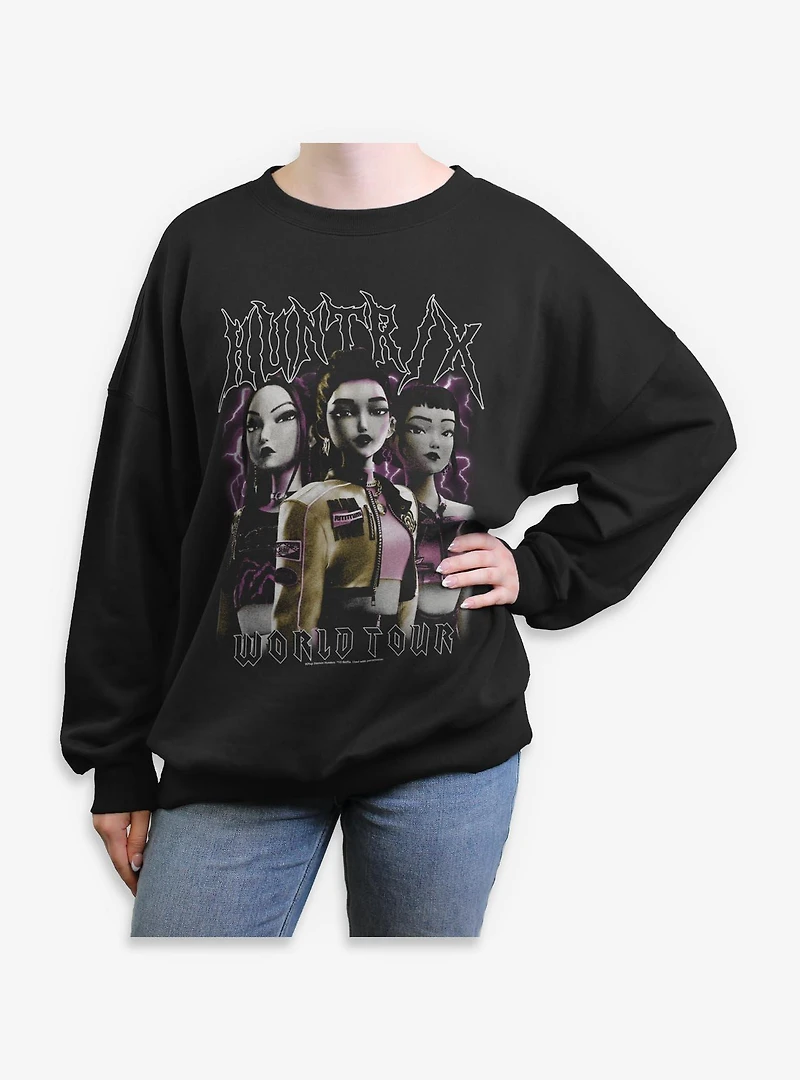 Kpop Demon Hunters Huntrix Group Pose Womens Oversized Sweatshirt Box Lunch Exclusive