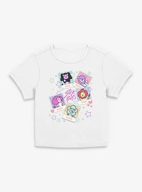 Kpop Demon Hunters Saja Friends Polaroids Womens Baby Tee