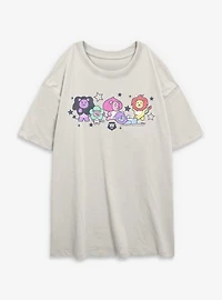 Kpop Demon Hunters Saja Friends Lions Womens Oversized T-Shirt