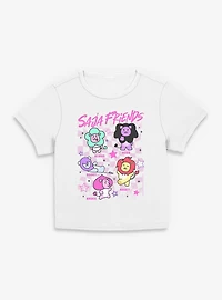 Kpop Demon Hunters Saja Friends Jumble Womens Baby Tee