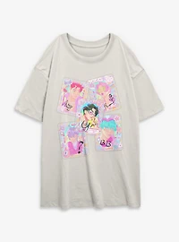 Kpop Demon Hunters Saja Boys Cutie Toploader Deco Photocards Womens Oversized T-Shirt