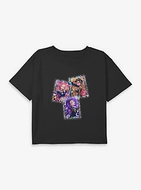 Kpop Demon Hunters Huntrix Toploader Deco Photocards Youth Girls Boxy Crop T-Shirt