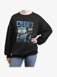 Kpop Demon Hunters Derpy And Sussie Stars Womens Oversized Sweatshirt