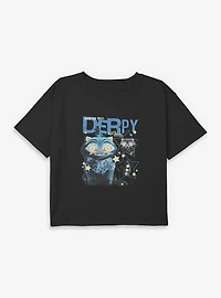 Kpop Demon Hunters Derpy And Sussie Stars Youth Girls Boxy Crop T-Shirt