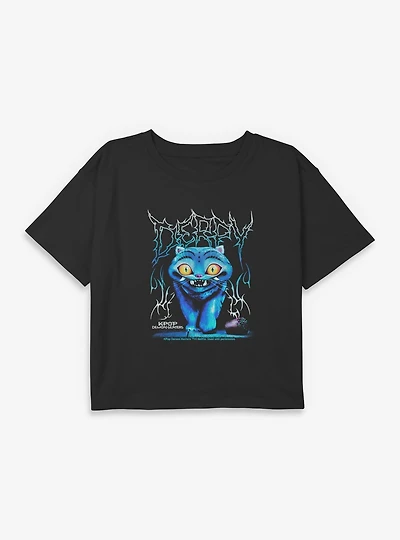 Kpop Demon Hunters Derp Rock Youth Girls Boxy Crop T-Shirt
