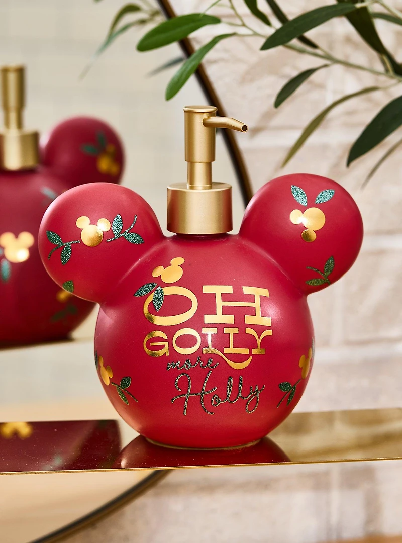 Disney Mickey Mouse More Holly Holiday Ornament Soap Pump - BoxLunch Exclusive