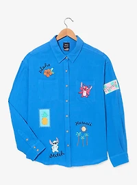 Disney Lilo & Stitch Travel Women's Plus Long Sleeve Button-Up — BoxLunch Exclusive