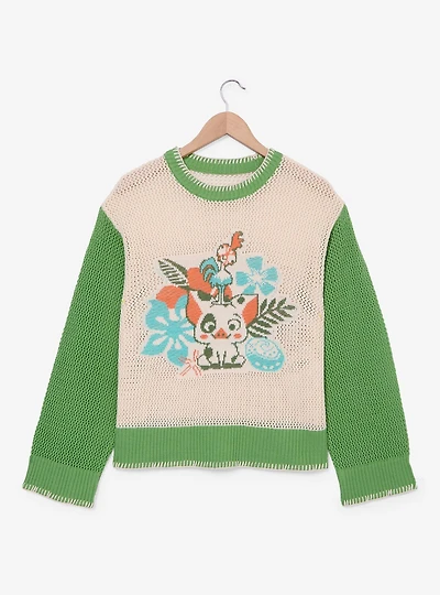 Disney Moana Pua & Hei Women's Open Knit Sweater — BoxLunch Exclusive