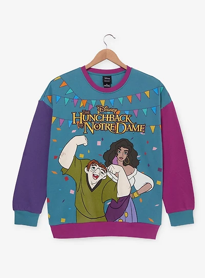 Disney The Hunchback of Notre Dame Esmeralda & Quasimodo Colorblock Crewneck - BoxLunch Exclusive