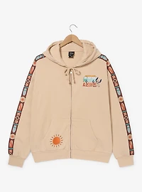 Disney Lilo & Stitch Tonal Travel Icons Zippered Hoodie - BoxLunch Exclusive