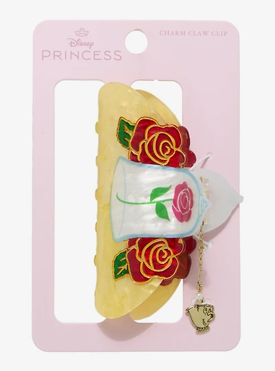 Disney Beauty and the Beast Belle Rose Claw Clip with Charm - BoxLunch Exclusive