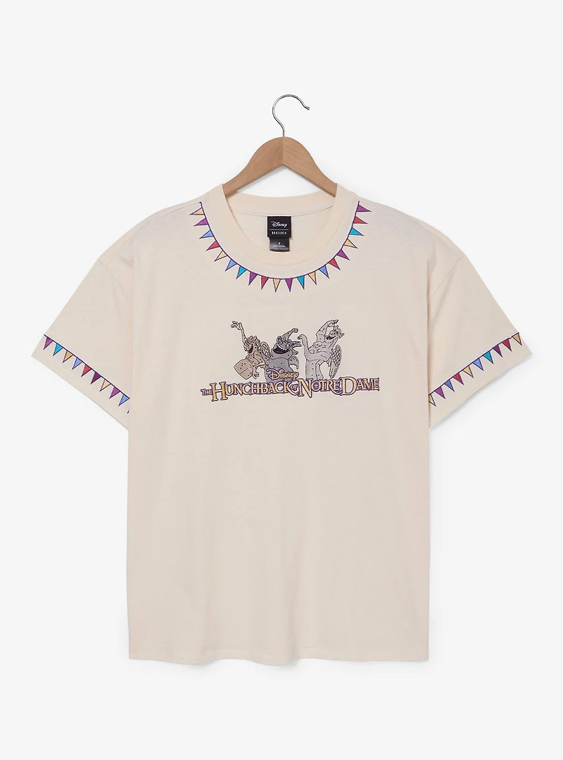 Disney The Hunchback of Notre Dame Gargoyles Embroidered Women's Plus T-Shirt - BoxLunch Exclusive