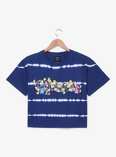 Disney Lilo & Stitch Ohana Tie-Dye Women's Cropped T-Shirt - BoxLunch Exclusive