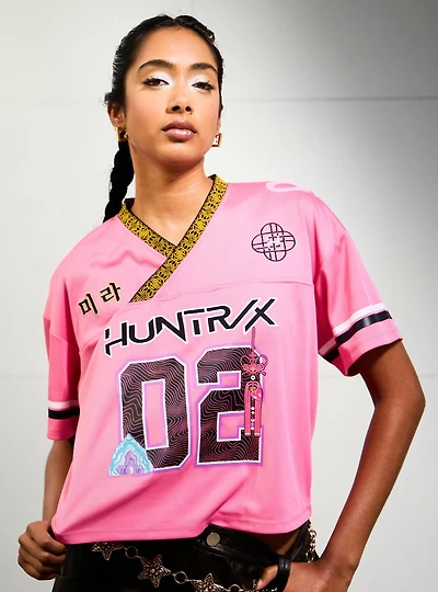 KPop Demon Hunters Mira Women's Cropped Football Jersey - BoxLunch Exclusive
