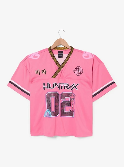 KPop Demon Hunters Mira Women's Plus Cropped Football Jersey - BoxLunch Exclusive