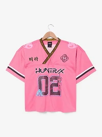KPop Demon Hunters Mira Women's Plus Cropped Football Jersey - BoxLunch Exclusive