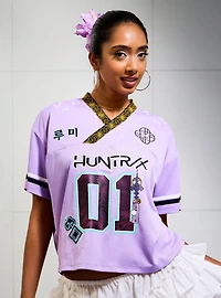 KPop Demon Hunters Rumi Women's Cropped Football Jersey — BoxLunch Exclusive