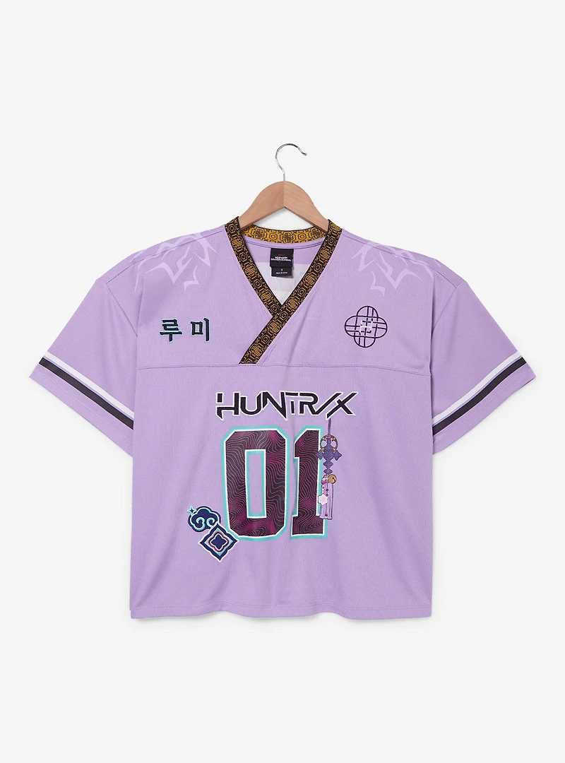 KPop Demon Hunters Rumi Women's Plus Cropped Football Jersey — BoxLunch Exclusive