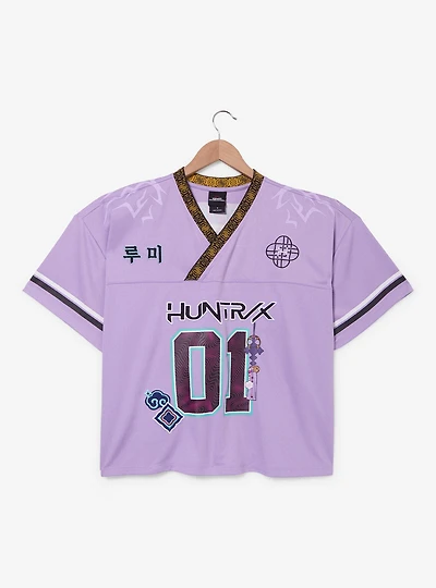 KPop Demon Hunters Rumi Women's Plus Cropped Football Jersey — BoxLunch Exclusive
