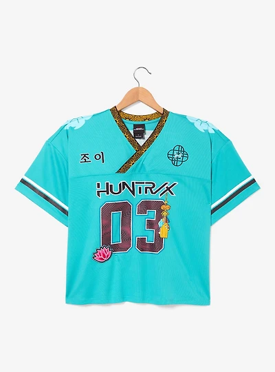 KPop Demon Hunters Zoey Women's Plus Cropped Football Jersey - BoxLunch Exclusive