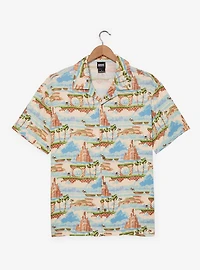 Sonic the Hedgehog Green Hill Map Allover Print Woven Button-Up - BoxLunch Exclusive
