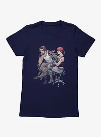 Marvel Winter Soldier & Black Widow Tattoo Heart Womens T-Shirt
