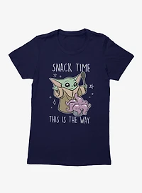 Star Wars Grogu Snack Time Womens T-Shirt