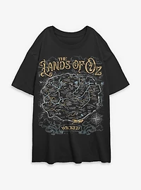 Wicked: For Good The Lands Of Oz Womens Oversized T-Shirt