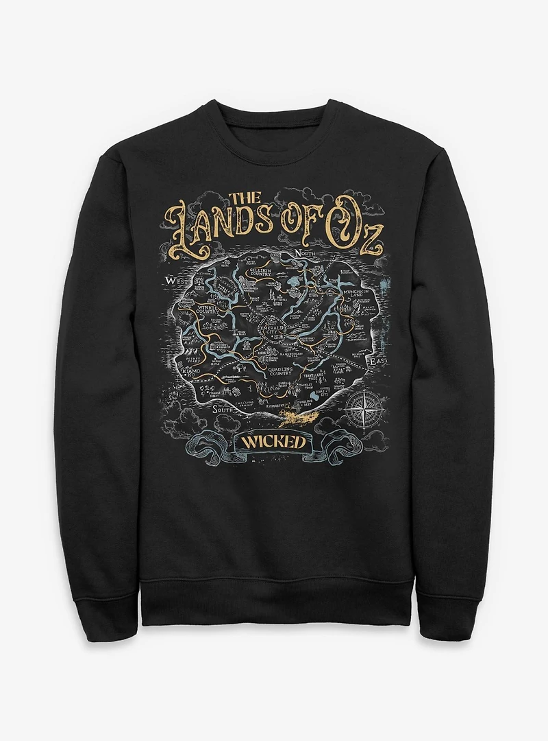 Wicked: For Good The Lands Of Oz Crew Sweatshirt