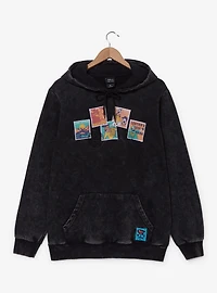 Disney A Goofy Movie Embroidered Stamps Acid Wash Hoodie - BoxLunch Exclusive