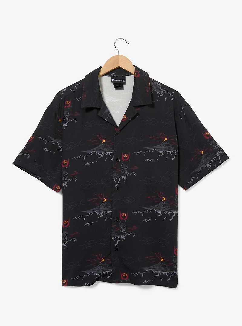The Lord of Rings Mordor Allover Print Woven Button-Up - BoxLunch Exclusive