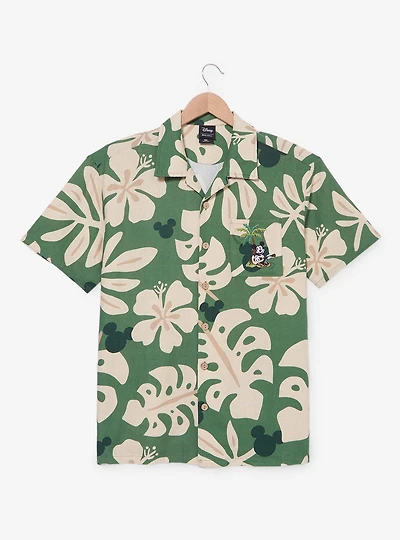Disney Mickey Mouse Tropical Woven Button-Up — BoxLunch Exclusive