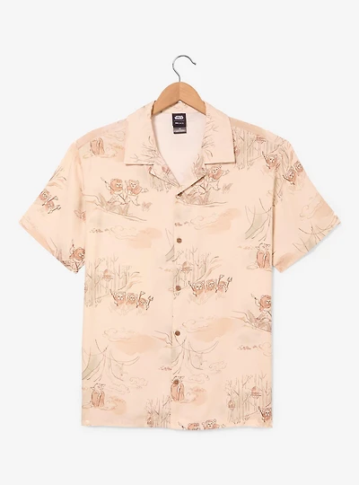 Star Wars Ewoks Illustrated Woven Button-Up — BoxLunch Exclusive