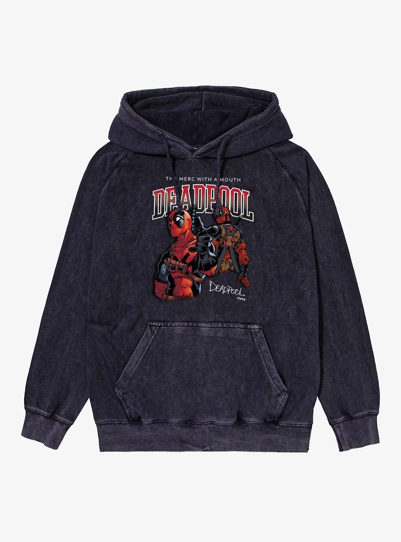 Marvel Deadpool The Merc With A Mouth Mineral Wash Hoodie