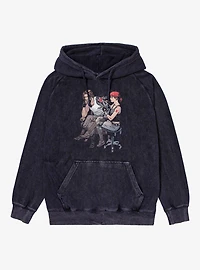 Marvel Winter Soldier & Black Widow Tattoo Heart Mineral Wash Hoodie