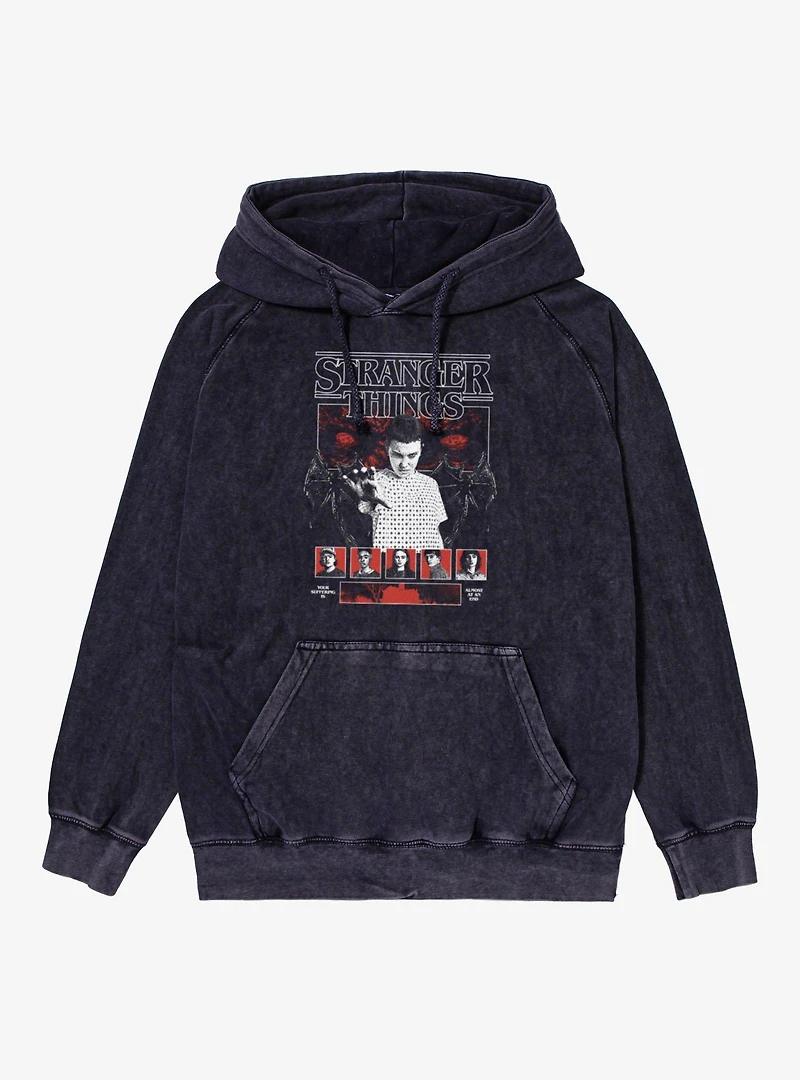 Stranger Things Almost Over Mineral Wash Hoodie