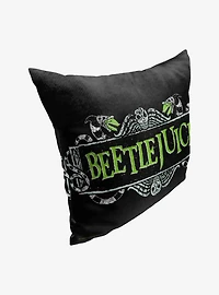 Beetlejuice Title Throw Pillow