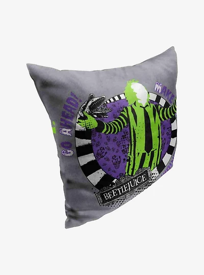 Beetlejuice Make My Millenium Throw Pillow