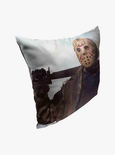 Friday the 13th Stalking Killer Throw Pillow