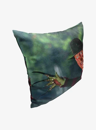 Freddy vs Jason Watch Out For The Claw Throw Pillow